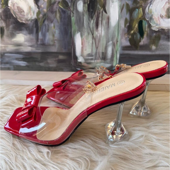 Malernisi Woman Clear Heel Sandal
Bowknot Transparent Metal Size 8 (See … - Picture 9 of 12
